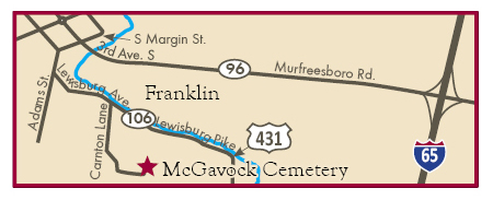 McGavock Cemetery map